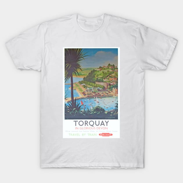 Vintage BR travel poster for Torquay T-Shirt by Random Railways